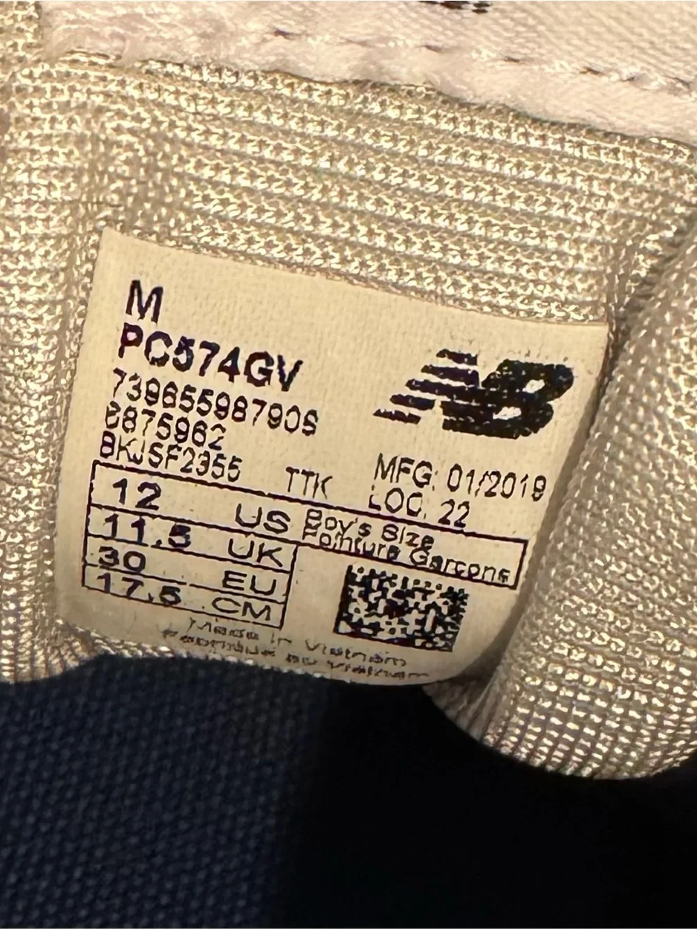 Brand New! New Balance Kids Navy and Gray Classic 574 Sneakers